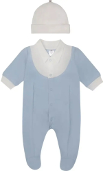 Комплект 2 предмета Лазурный берег Наследник Выжанова, интерлок, р. 56-36, голубой, арт. 223-030-ГЛ