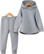 Фотография товара Комплект детский Baby boom, р. 104, футер 3-нитка диагональ, серый лед, джемпер, брюки