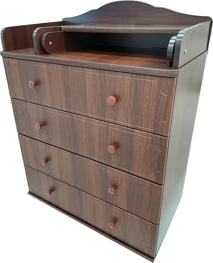 Комод Loona Canna 800/4 с откидной пеленальной доской, венге