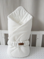 Плед велюровый с поясом Lappetti кремовый