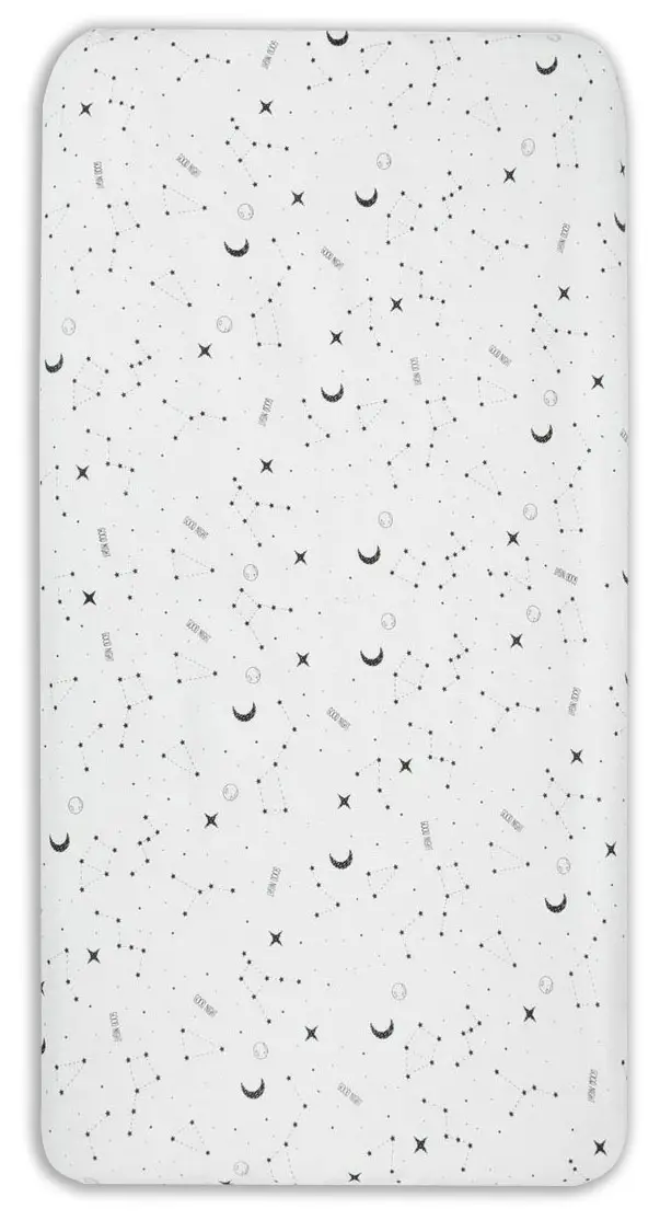 Простыня AmaroBaby Stars на резинке 125х75х12, белая