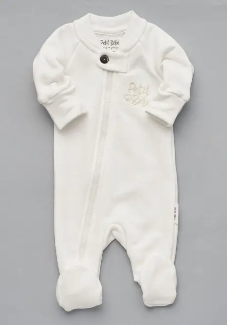 Комбинезон на молнии Petit Bebe футер-петля крем 74