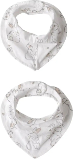 Нагрудник косынка KiDi Ассорти Зайчата молочные 2 штуки