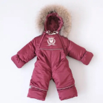 Фотография товара Комбинезон-трансформер KiDi Орсетто с опушкой, с отворотами, зимний, бежевый 20-22, 62-74 см