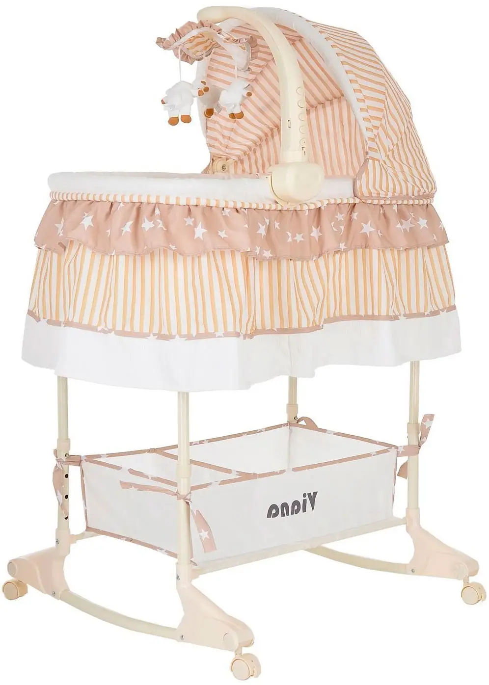 Колыбель Pituso Viana 3 в 1 на колёсах Stars Beige