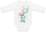 Фотография товара Боди с длинным рукавом Luxury Baby Мышонок с шариками 74 белый