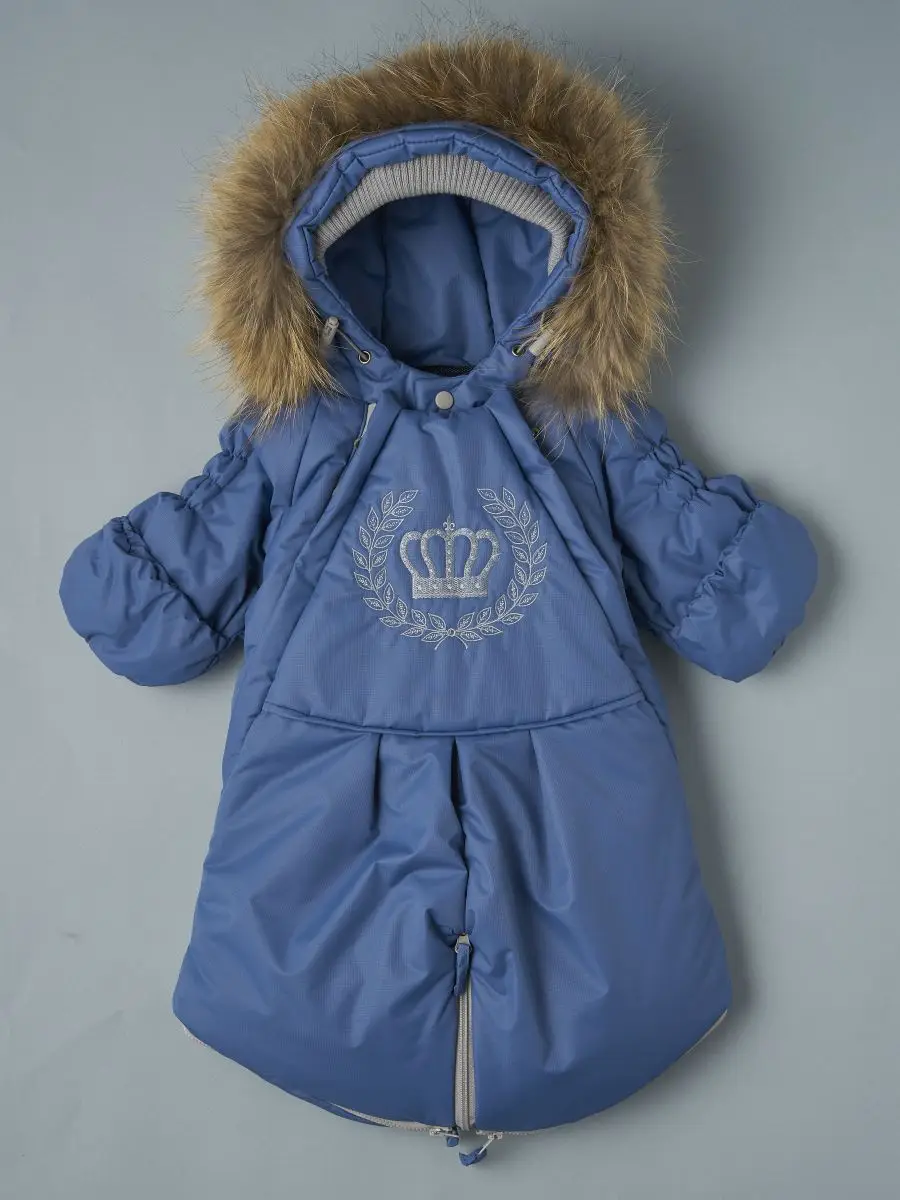 Комбинезон-трансформер Little Star Корона подклад-фольга, синий 80