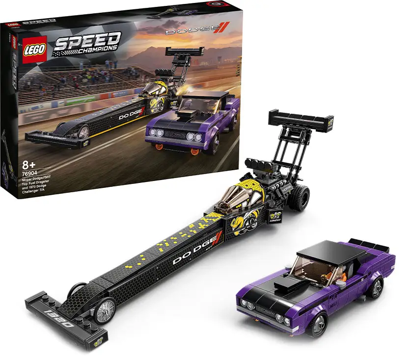 Конструктор Lego Speed Champions Mopar Dodge//SRT Top Fuel Dragster and 1970 Dodge Challenger T/A