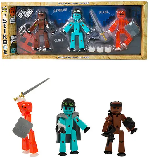 Фигурки StikBot Off the Grid, Striker 3 штуки