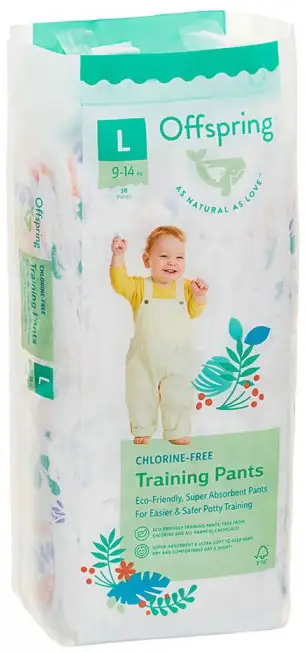 Подгузники-трусики Offspring Лимоны L 9-14 кг 36 штук