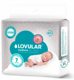 Фотография товара Пеленки впитывающие Lovular Hot Wind одноразовые, 7 штук 60х40 см