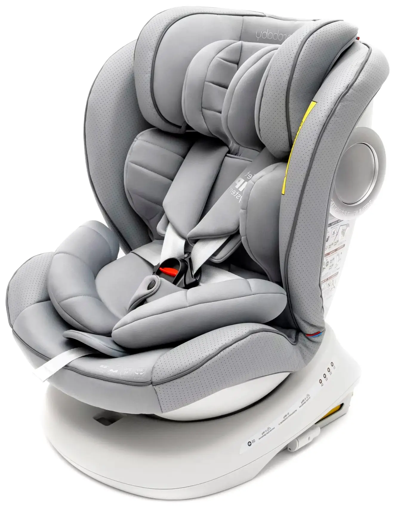 Автокресло группа 0/1/2/3 (0-36 кг) AmaroBaby Champion Isofix класс D, серый