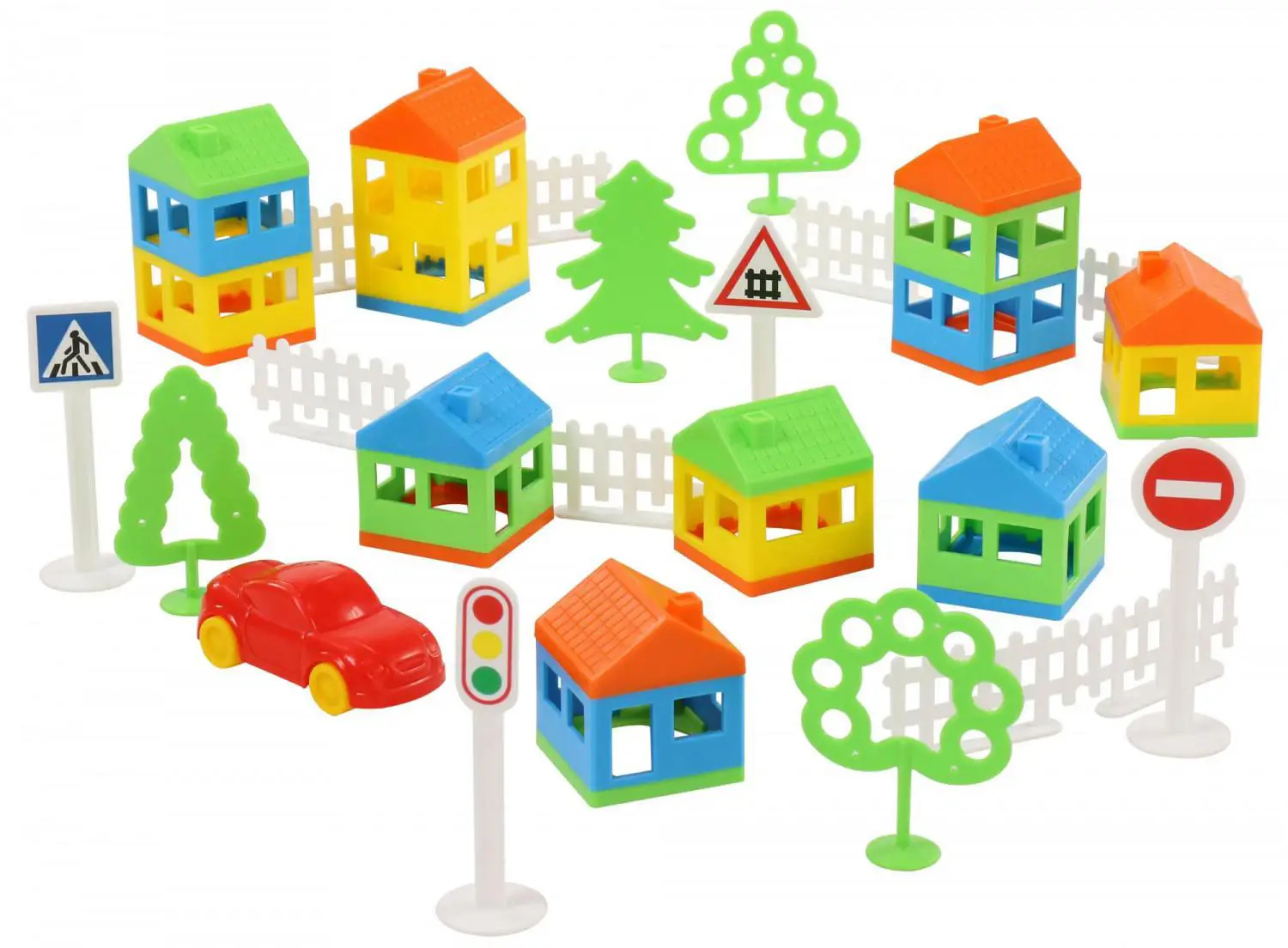 Конструктор Полесье Построй свой город, 61 элемент