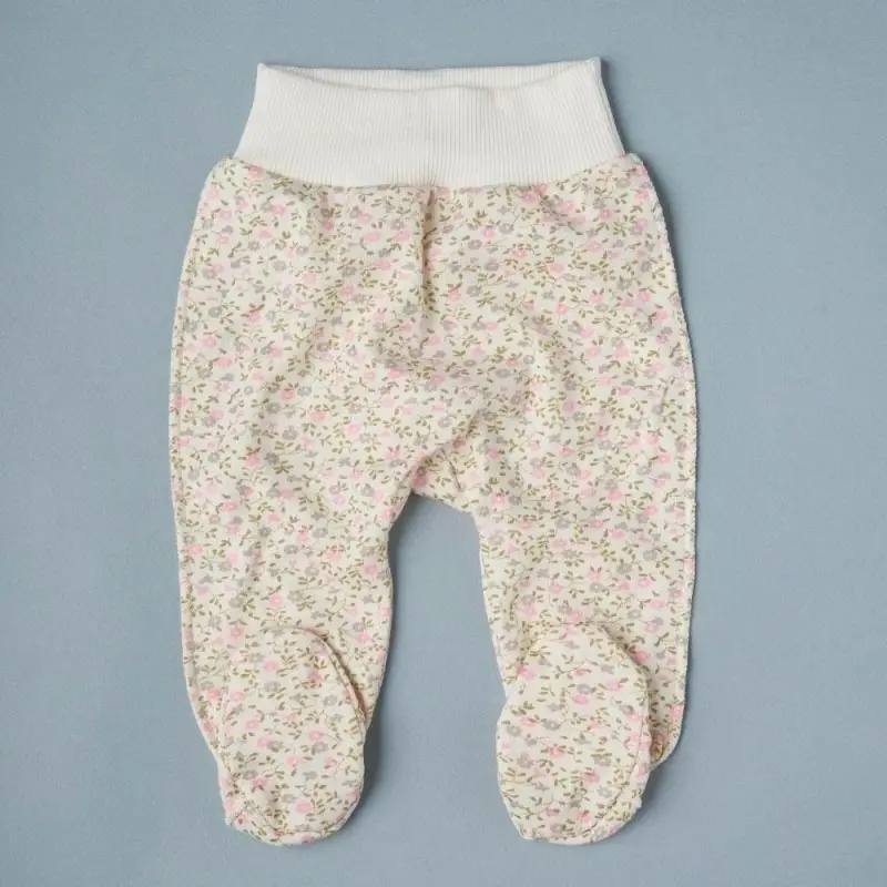 Ползунки на резинке Little Star Полянка интерлок, крем 74