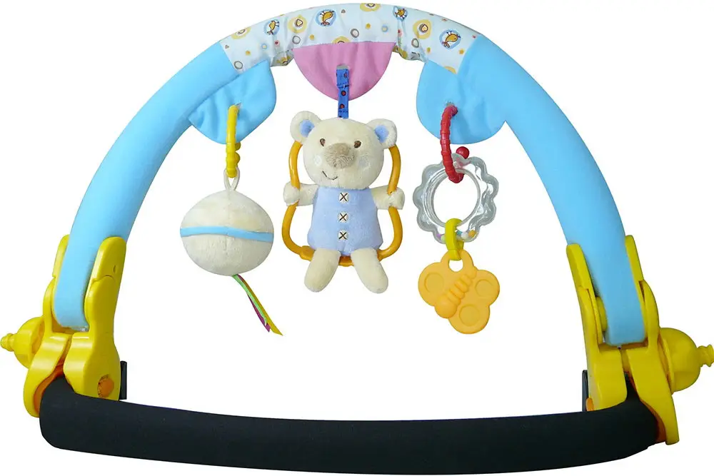 Дуга на коляску Малышки Мишки Biba Toys, 77,5х46х35 см, голубая/ розовая