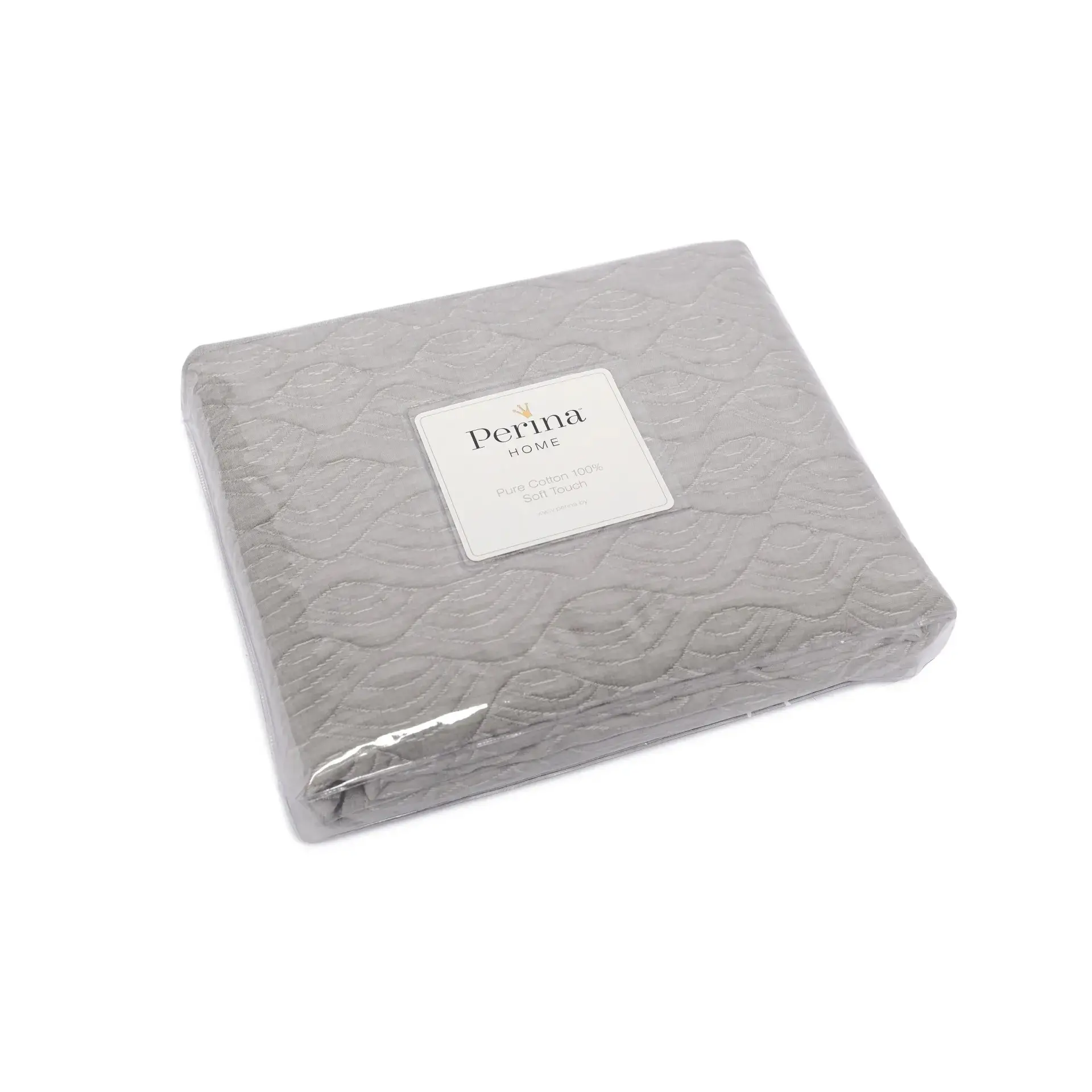 Плед-покрывало "PERINA" серая волна