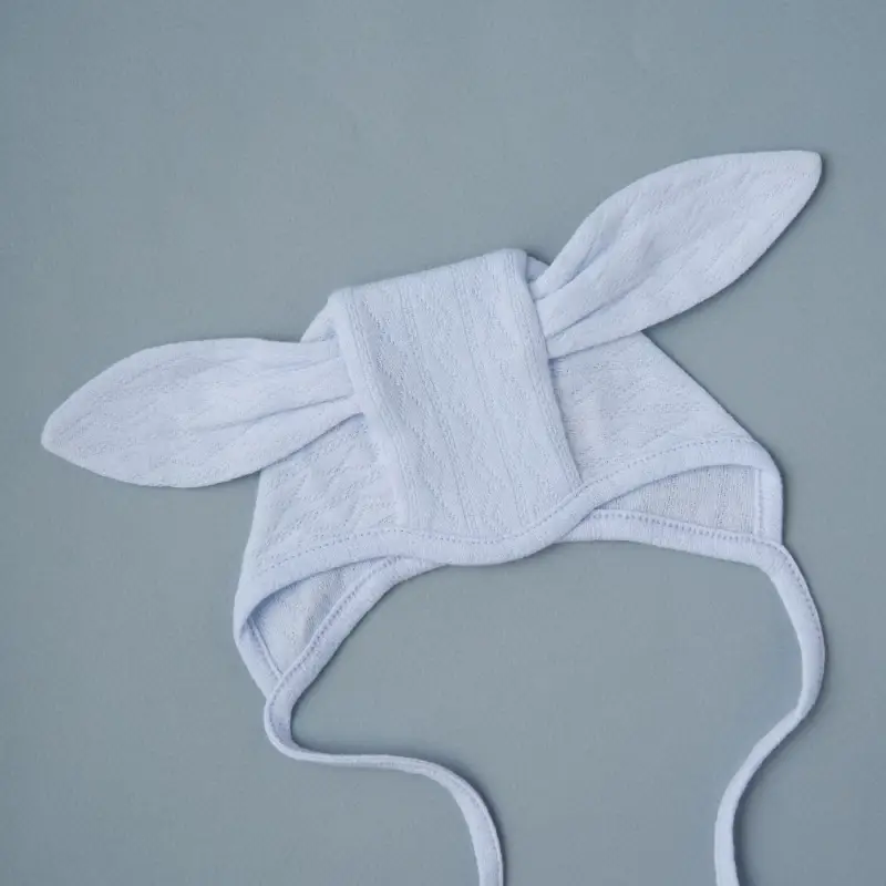 Чепчик с ушками Зайчонок виктория голубой 36 см