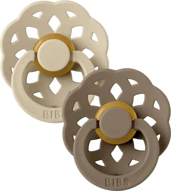 Набор пустышек латексных Bibs Boheme, Vanilla/Dark Oak, 2 шт, арт. 230106
