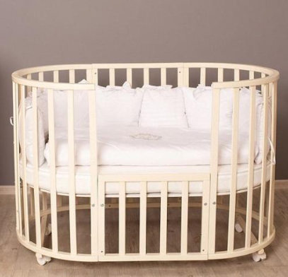 (GSZ) Кроватка детская "STELLA  INCANTO STAR" маятник поперечный, цвет белый