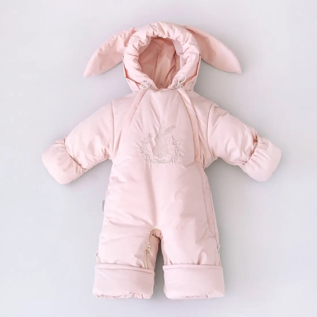 Комбинезон-трансформер KiDi Зайкин-2, с отворотами, 3 сезона, розовый 20-22, 62-74 см