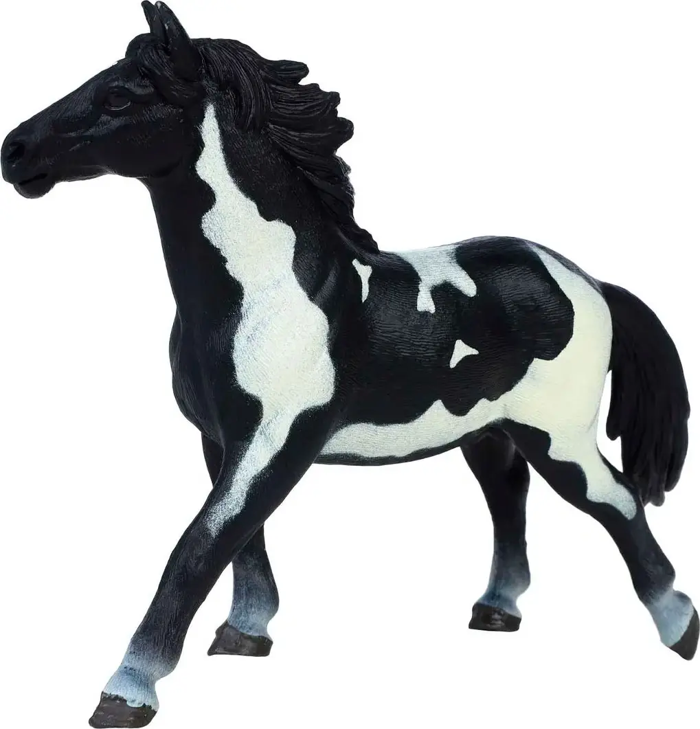Фигурка игрушка серии Мир лошадей Лошадь Masai Mara, чёрно-белая