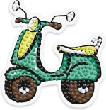 Фотография товара Кристальная мозаика Фрея, магнит Мотороллер, 8x8.5 см