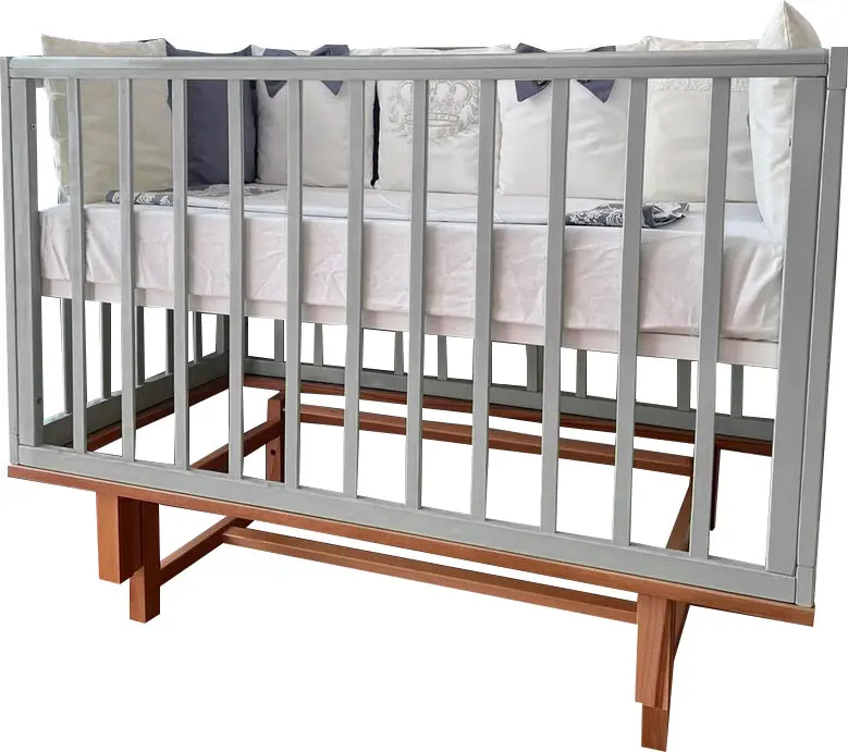 Кровать Няня Инди цвет серый/бук