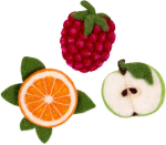 Фотография товара Набор для валяния Woolla Фруктово-ягодные броши