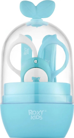 Фотография товара Маникюрный набор Листик Roxy Kids, голубой с белым, RPS-003-B