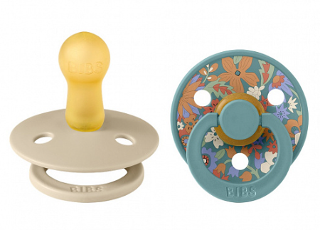 Фотография товара Набор пустышек латексных BIBS Liberty Colour, 2 шт. - Blossom - Vanilla Hush Mix, 6+ мес.