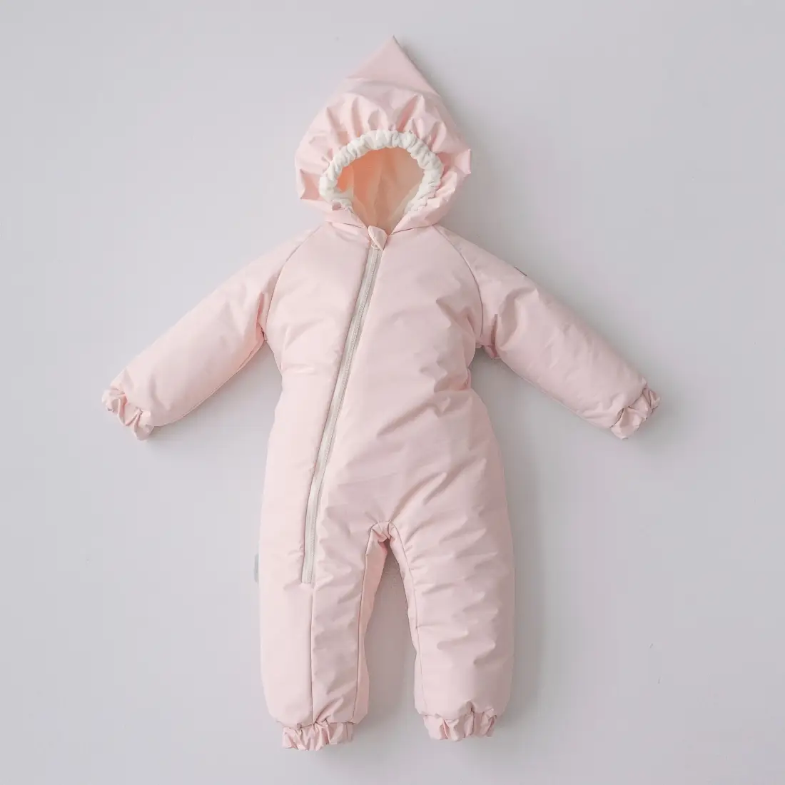 Комбинезон KiDi Домовёнок-2 открытый, демисезонный, розовая пудра, размер 24, 74-80 см