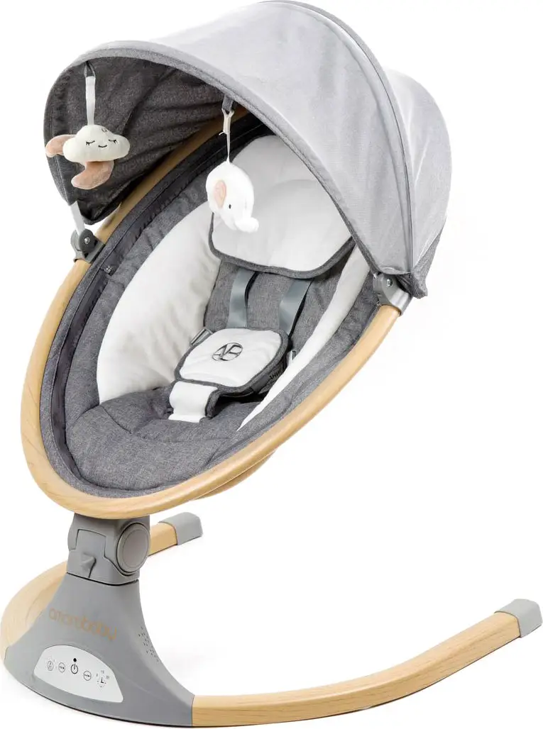 Электронные качели детские Amarobaby Ergo Swing. серый