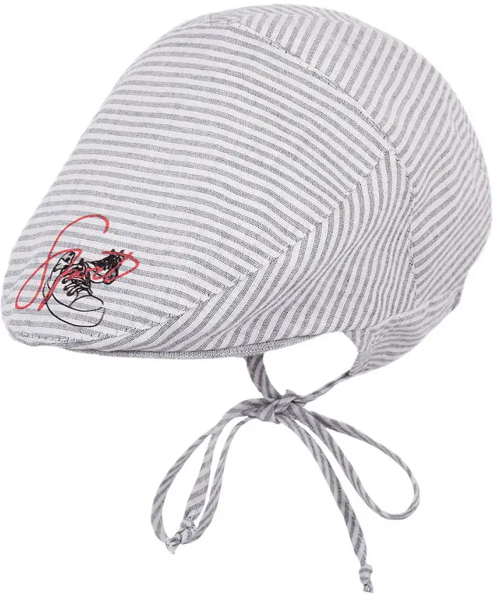 Головной убор детский кепи, р. 44, серый, арт T-125