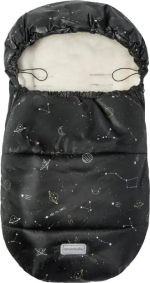 Фотография товара Конверт зимний меховой Amarobaby Snowy Baby Космос, 85 см, чёрный