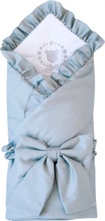 Фотография товара Одеяло на выписку KiDi Бристоль с бантом на резинке летнее, серый 90х90 см