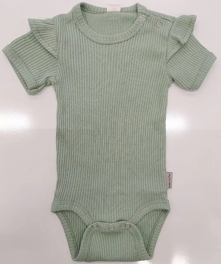 Боди Baby boom лапша, серебристый зелёный 74
