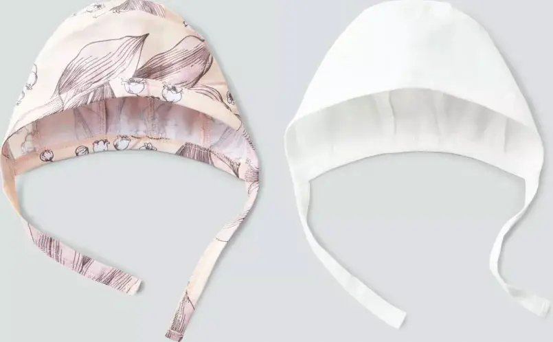 Чепчик Happy Baby набор 2 шт, milky&pink, р.37