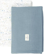 Фотография товара Lappetti Набор пеленок из муслина "Гарден" джинс, 2 шт, НП06/1