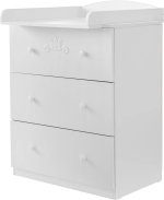 Комод детский Островок уюта Карета съёмный пеленальный стол, белый