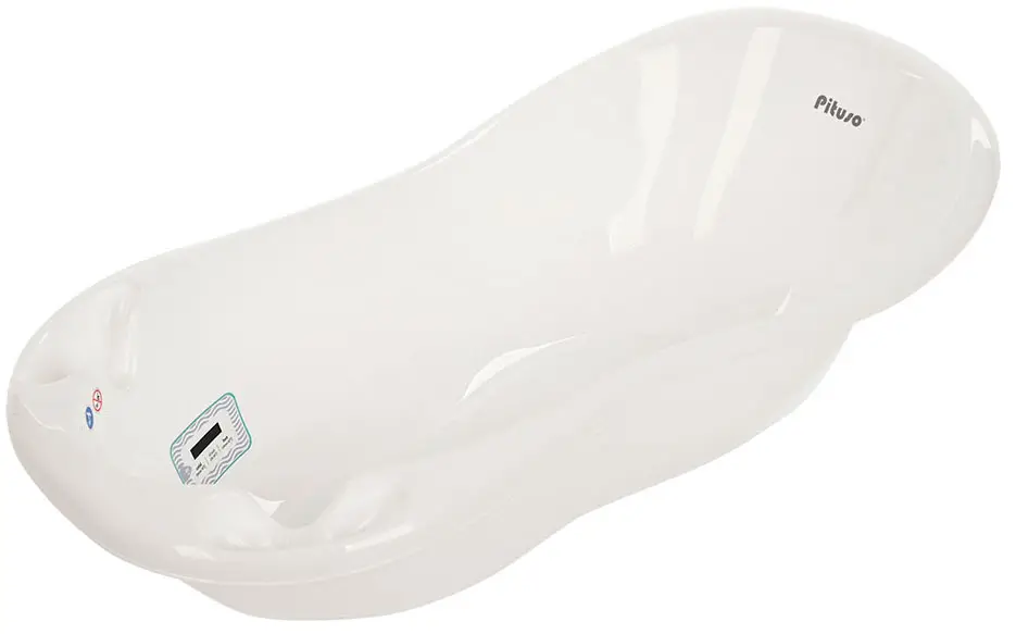 Ванночка для купания Pituso Ronda слив, термометр, белый 101 см