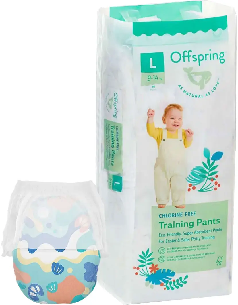 Трусики-подгузники Offspring, размер L, 9-14 кг, 36 шт, расцветка Море