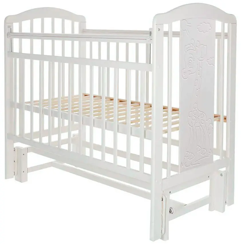Кровать детская Pituso Noli Жирафик маятник универсальный, белый