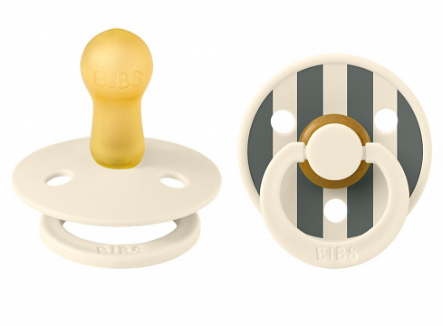 Фотография товара Набор пустышек латексных BIBS Studio Colour, 2 шт. - Block - Ruby Pine Mix, 0+ мес.