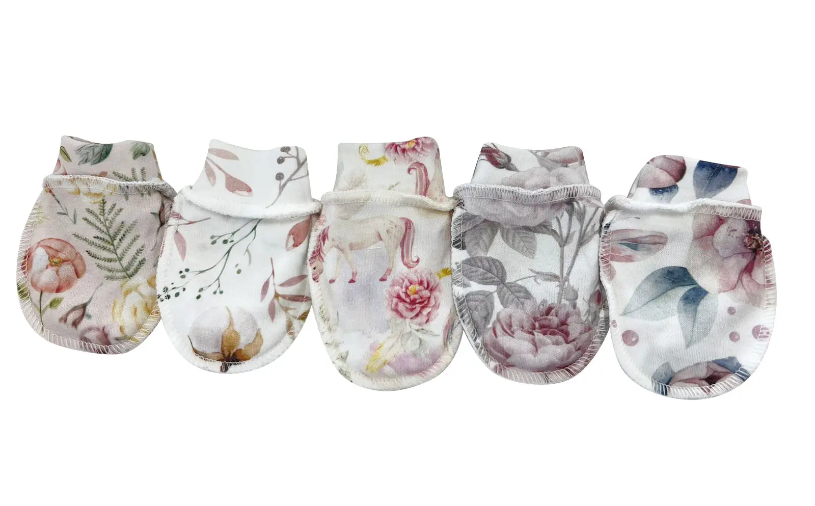 Антицарапки Little Star для девочки комплект интерлок крем №2 5 пар 56 0 мес