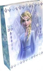 Бумажный пакет Ледяные узоры  для сувенирной продукции , с ламинацией, с шириной основания 33 см, пл