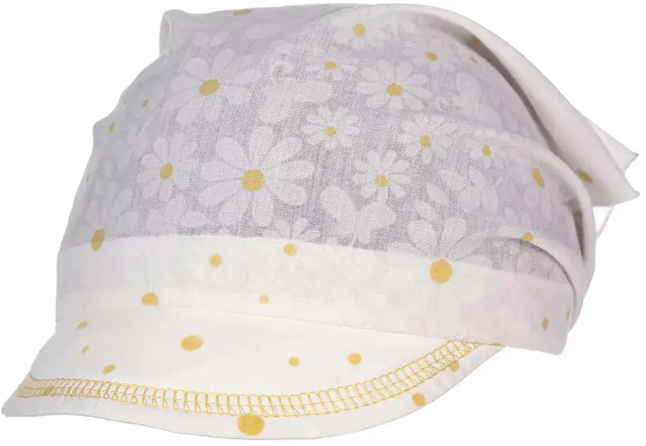 Косынка белая с ромашками, р. 44-46, арт T-220