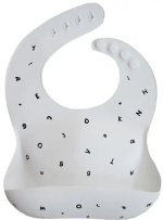 Фотография товара Силиконовый нагрудник Mushie White Letters