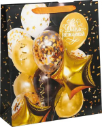 Фотография товара Пакет ламинированный вертикальный С Днем Рождения, 26х30х9 см, 4725276