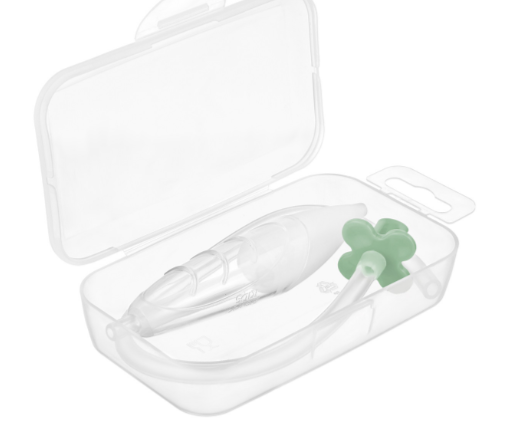 Фотография товара Аспиратор назальный с мягким наконечником в футляре, оливковый мундштук