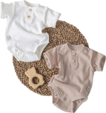 Фотография товара Боди с коротким рукавом Капучино, 2 штуки в упаковке, р. 20, рост 62-68 см